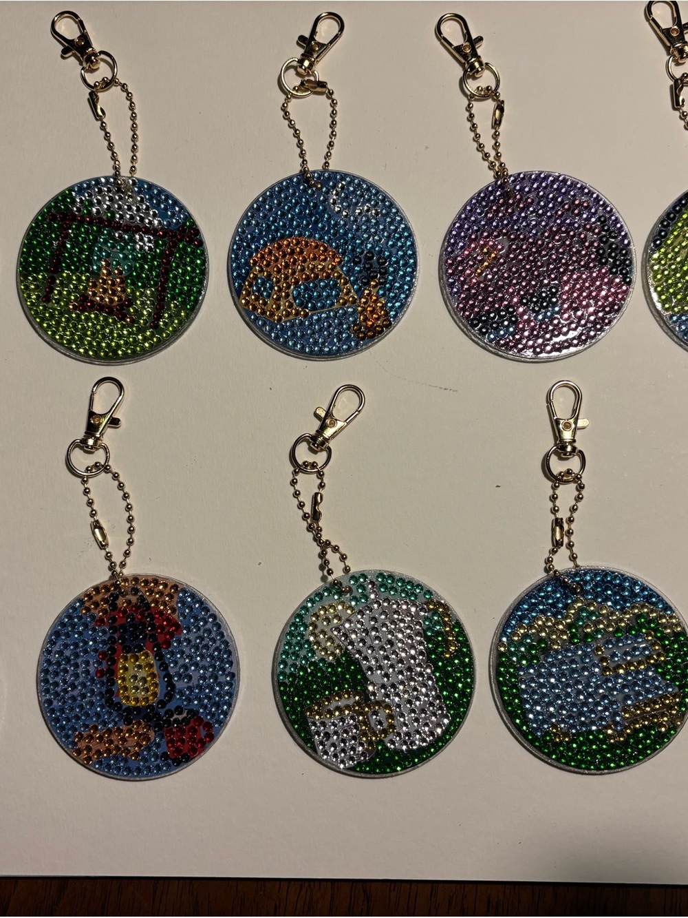 Camping themed rhinestoneKeychain Charms - Assorted Color Designs
